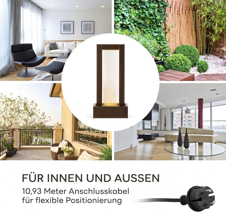 blumfeldt Skyriver Gartenbrunnen Wasserspiel Zimmerbrunnen Dekobrunnen, Indoor &amp; Outdoor, Wasserspie