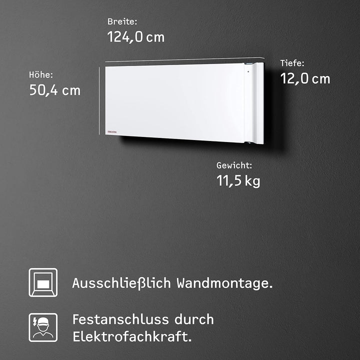 STIEBEL ELTRON Duo Wandkonvektor CND 200, 2 kW für ca. 25 m², LC-Display, Wochentimer, Elektroheizun