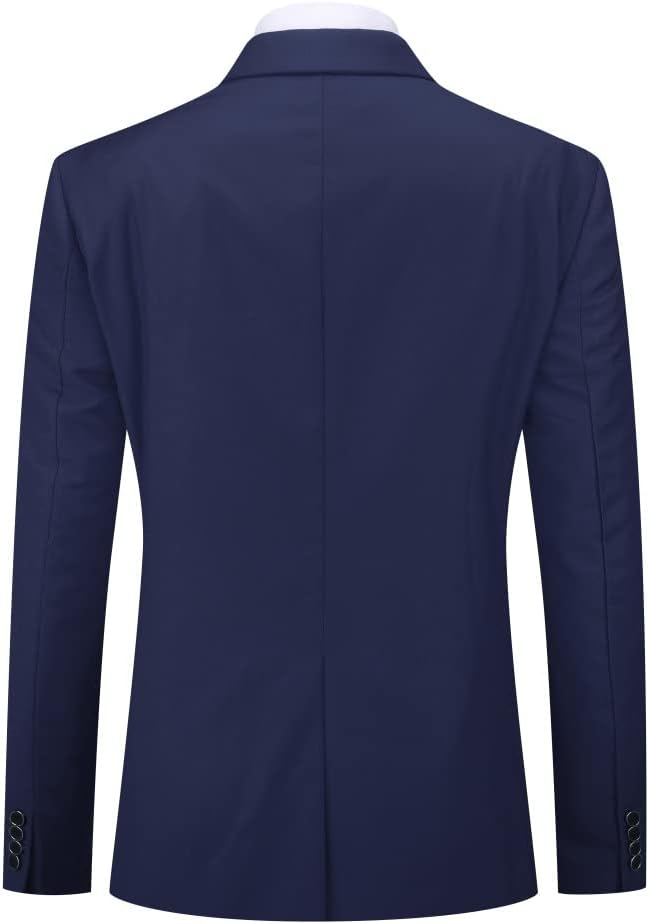 Allthemen Sakko Herren Slim Fit Sportlich Anzugjacke mit Fliege Zwei Knöpfe Herren Blazer für Busine