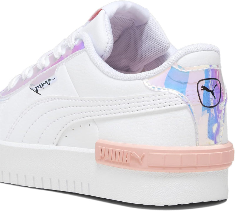 PUMA Mädchen Jada Crystal Wings Ps Sneaker 21 EU Puma White Peach Smoothie Puma Black, 21 EU Puma Wh