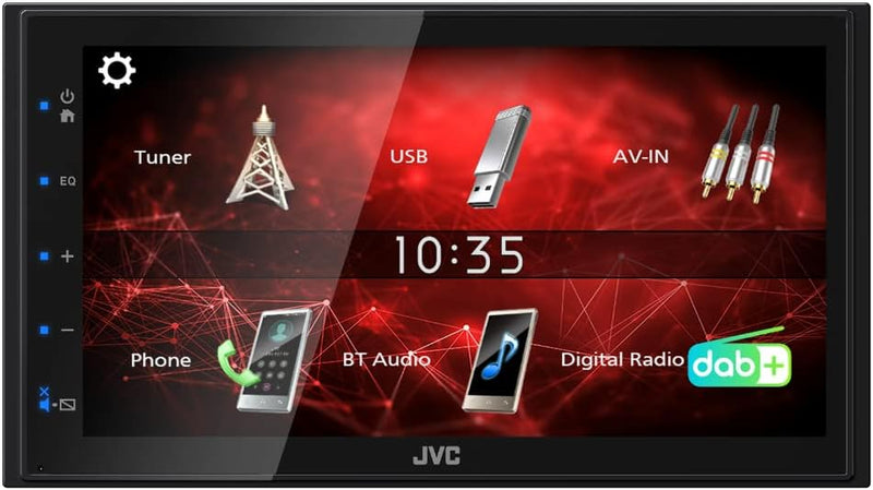 JVC KW-M27DBT 6,8" (17,3 cm) Digital Media Receiver mit DAB+ & Bluetooth (USB, 3 x Pre-Out 2V, iPod/