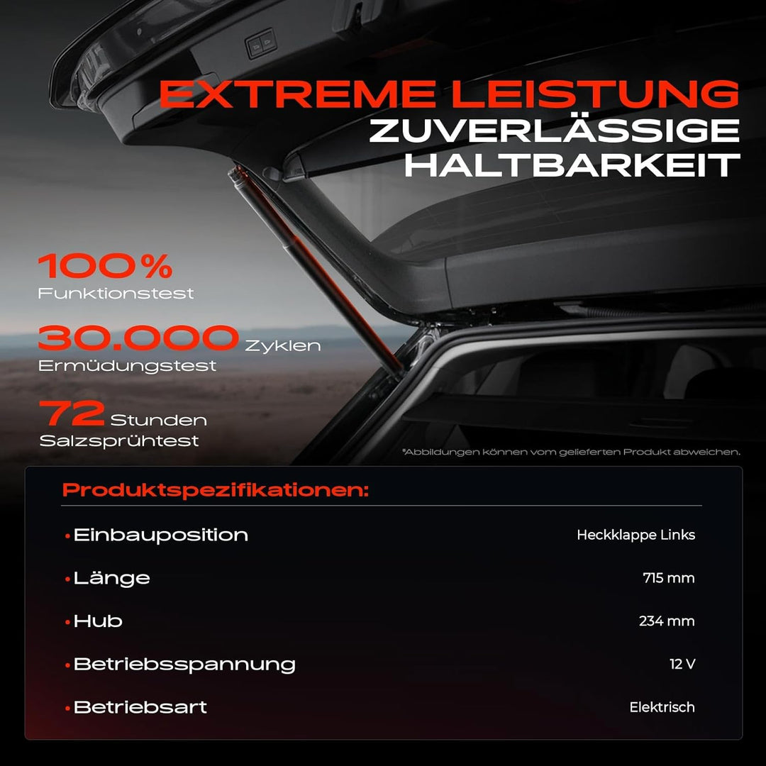 Frankberg 1x Elektrische Gasfeder Gasdruckfeder Heckklappe Links Kompatibel mit Grand C-Max DXA/CB7