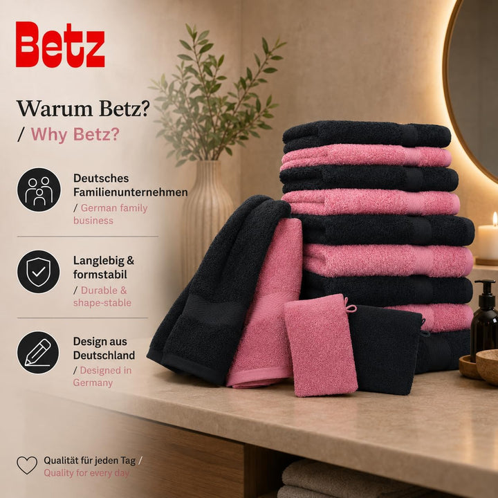 Betz 10-TLG. Handtuch-Set Premium 100% Baumwolle 2 Duschtücher 4 Handtücher 2 Gästetücher 2 Waschhan
