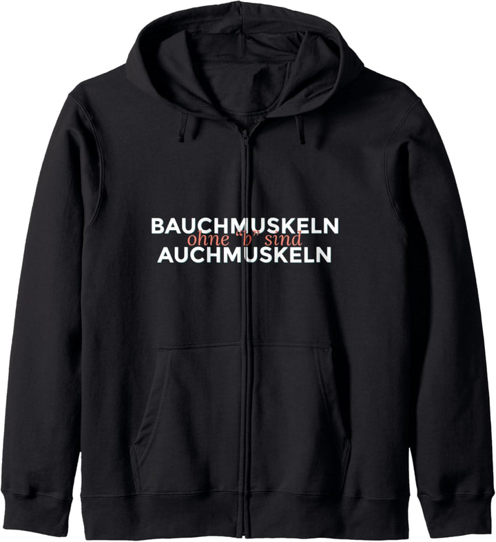 Powerlifting Fitness Bauchmuskeln Sportler Training Musklen Kapuzenjacke