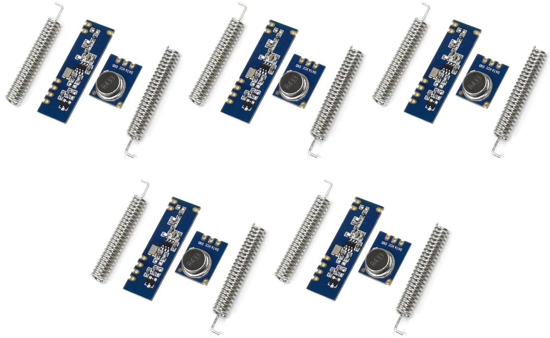 TECNOULAB 5 Stück Ask STX882 Sender + SRX882 Empfänger + 2 Stück Antennen 433 MHz 100 Meter