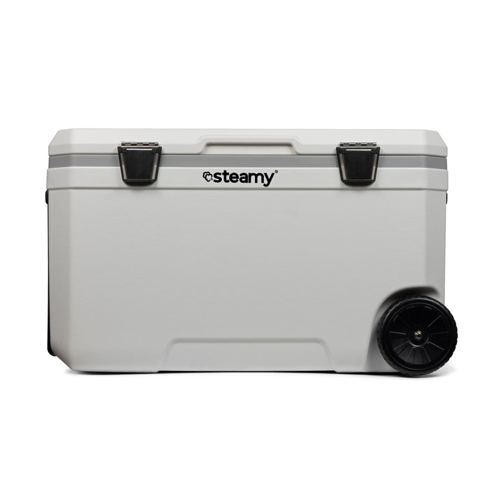 Steamy Marine 70 Roller Kühlbox mit Rollen, 70 Liter, Weiss