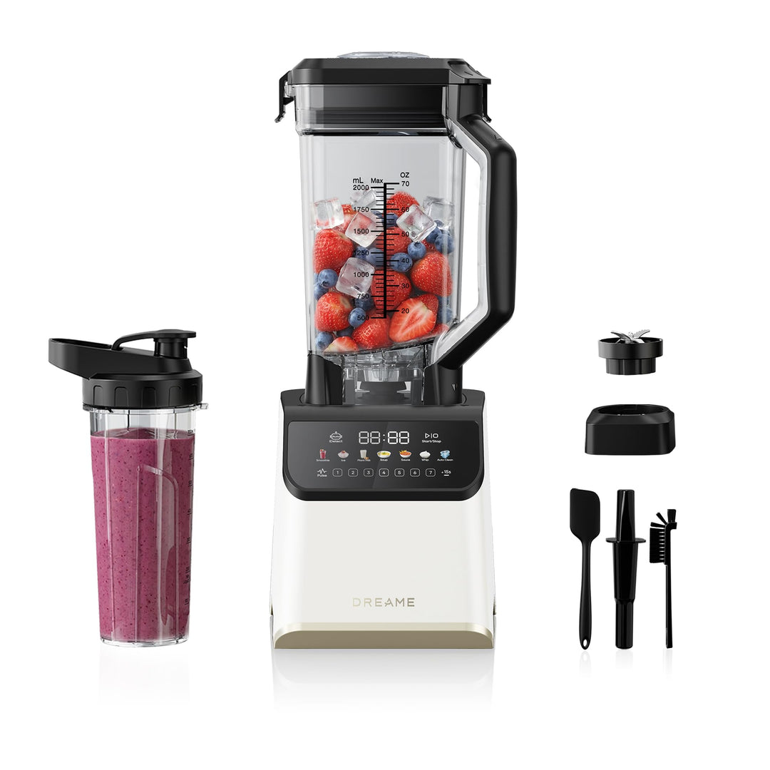 Dreame BlendLogic™ Hochleistungs-Mixer, iDetect™-Technologie, 2 Tritan™ Mixbecher (2,0 L & 700 mL),