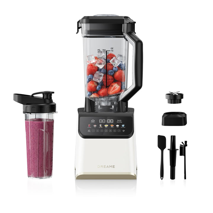 Dreame BlendLogic™ Hochleistungs-Mixer, iDetect™-Technologie, 2 Tritan™ Mixbecher (2,0 L & 700 mL),