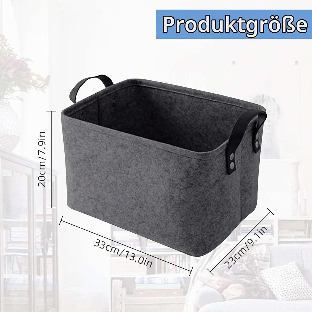 LITLANDSTAR felt storage basket, faltbar filz aufbewahrungsbox für Regal,Wäsche,Schrank,Spielzeug od