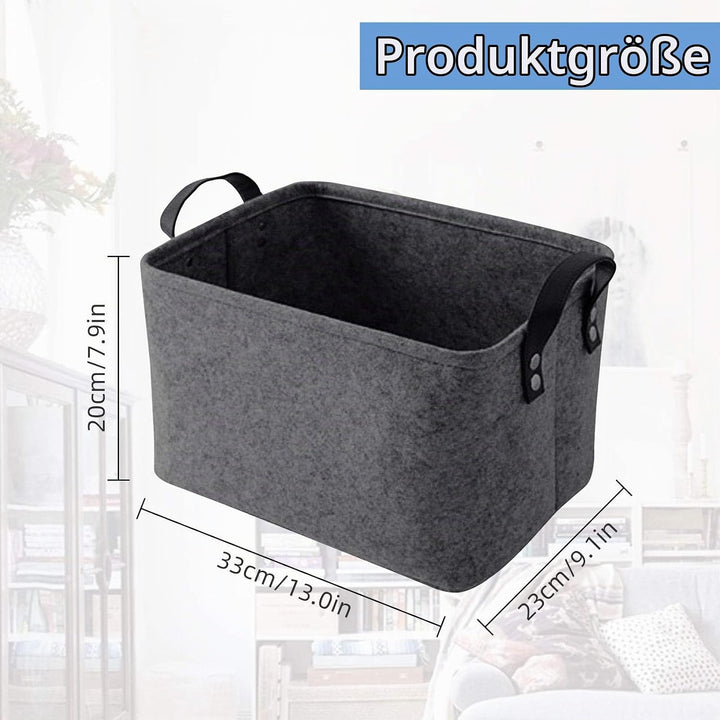 LITLANDSTAR felt storage basket, faltbar filz aufbewahrungsbox für Regal,Wäsche,Schrank,Spielzeug od