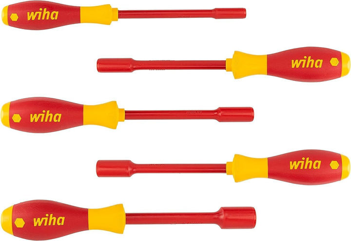 Wiha Steckschlüssel Schraubendreher Set SoftFinish® electric (29466) 5 tlg. I für Aussensechskantsch