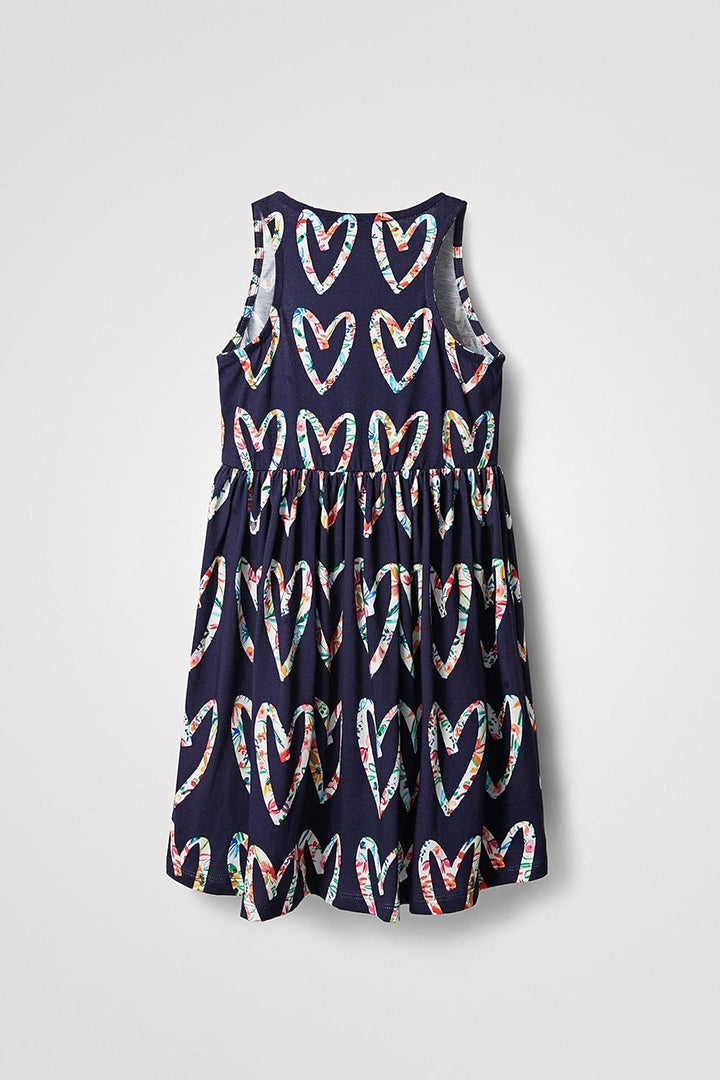 Desigual Mädchen Vest_Griselda Lässiges Kleid 7-8 Jahre Blau, 7-8 Jahre Blau