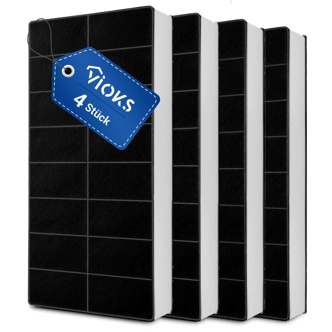 VIOKS Aktivkohlefilter Dunstabzug Filter SET 4x / Kohlefilter 430x175mm Ersatz für Neff Dunstabzugsh