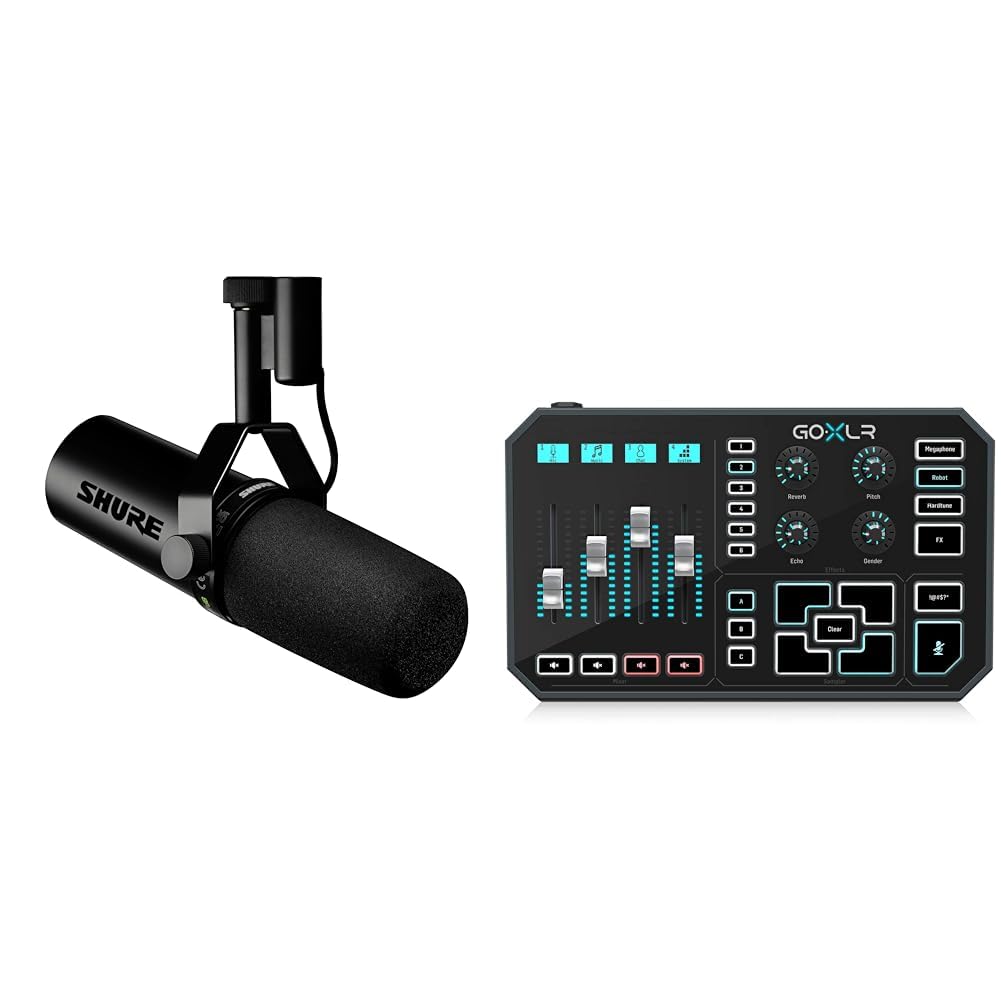 Shure SM7dB Dynamisches Sprach-und Gesangsmikrofon mit integriertem Vorverstärker & TC Helicon GoXLR