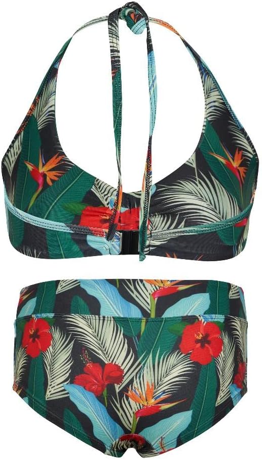 La-V Mädchen Neckholder-Bikini 140-146 Hibiskus, 140-146 Hibiskus