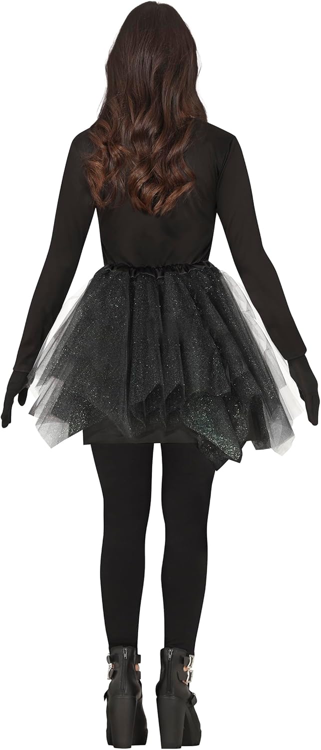 FIESTAS GUIRCA Skelett Lady Halloween Kostüm Damen – Kleid mit 3D Skelett Aufdruck und Schwarz Weiss