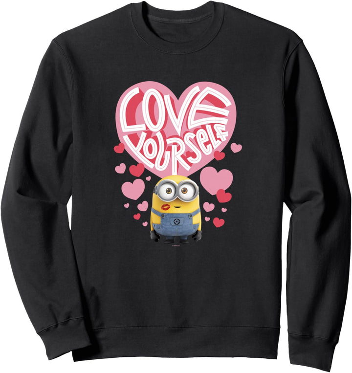 Minions Valentines Day Love Yourself Heart Collage Sweatshirt