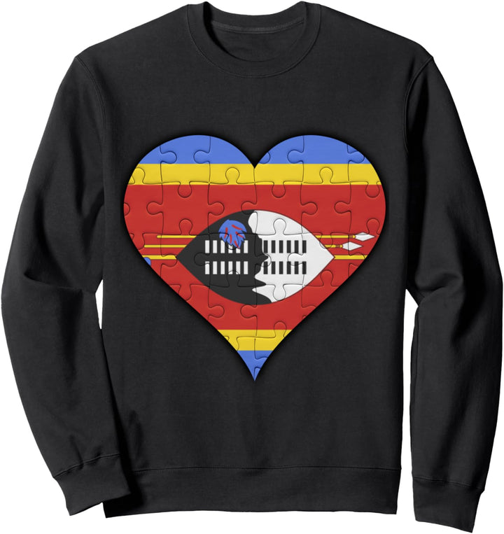 Swasiland Swasiländer Flagge Herz Sweatshirt