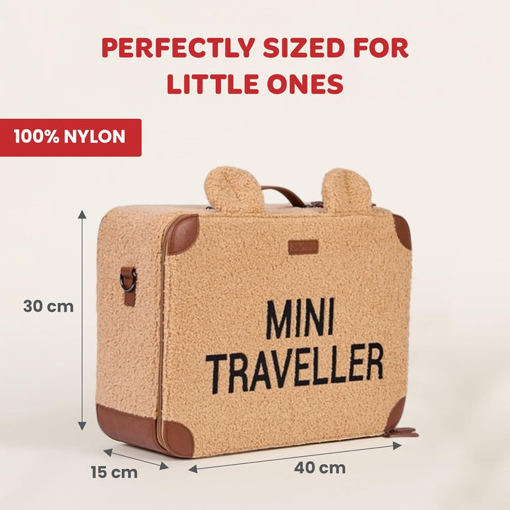 Childhome Koffer für Kinder, Wochenende, Kabinenformat, kompakt, robust, Henkel für Transport, Namen