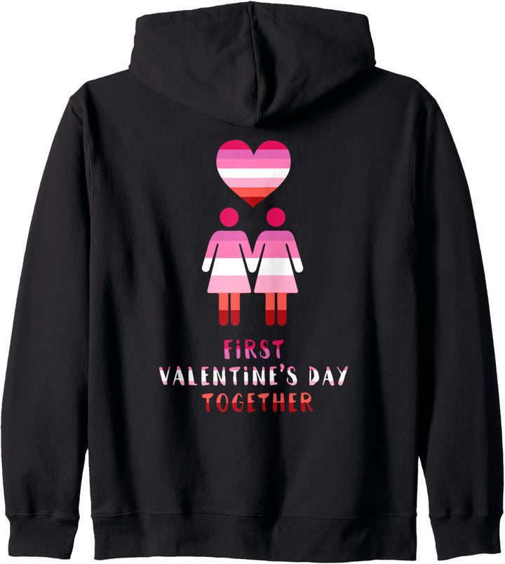 Lesbian Pride Fahne Lesbisches Liebespaar LGBTQ Outfits Kapuzenjacke