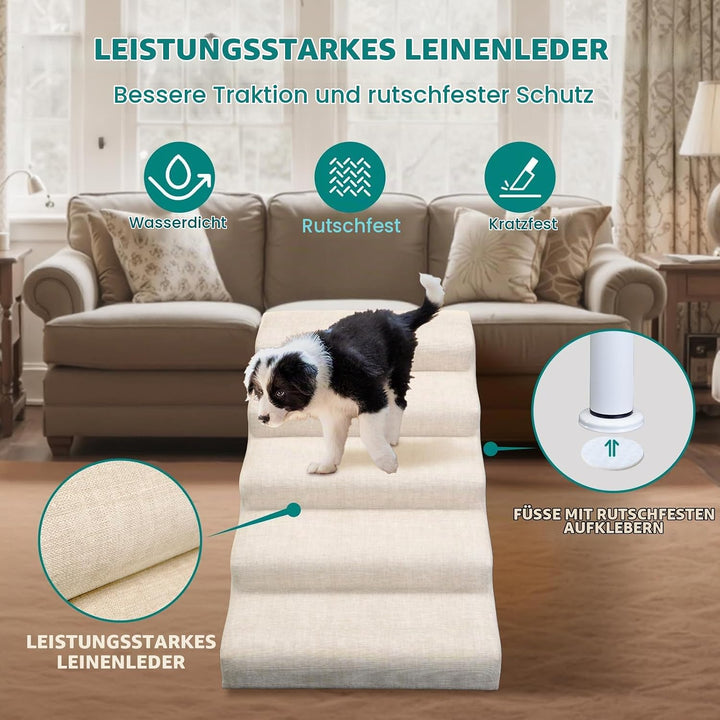 Hundetreppe rutschfeste Hunderampe Weiche Haustiertreppe Höhenverstellbar Mehrstufig wählbar Haustie