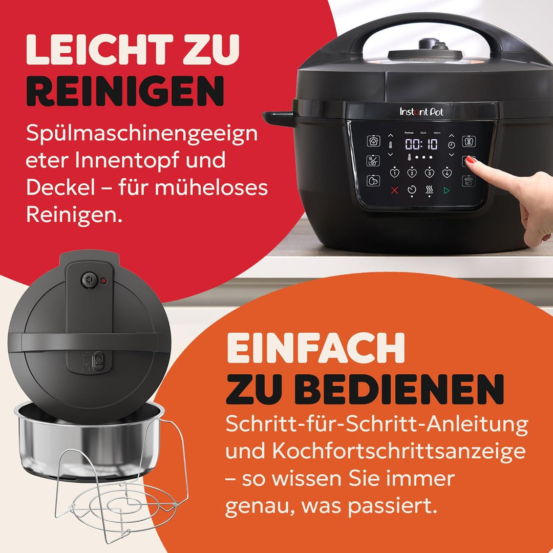 Instant Pot Multikocher XL 7.1L 7-in-1 Smart Cooker - Schnellkochtopf, Schongarer, Reiskocher, Sauti