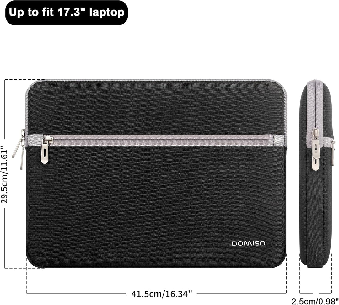 DOMISO Laptoptasche 17-17.3 Zoll Laptop Hülle Gepolsterte Notebook Tasche für Dell XPS 17, LG gram 1