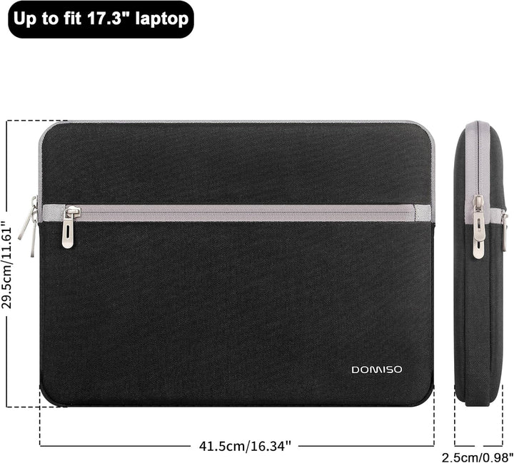 DOMISO Laptoptasche 17-17.3 Zoll Laptop Hülle Gepolsterte Notebook Tasche für Dell XPS 17, LG gram 1