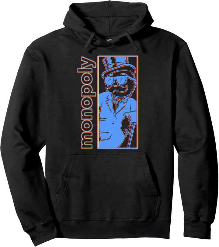 Monopoly Line Art Panel Pullover Hoodie