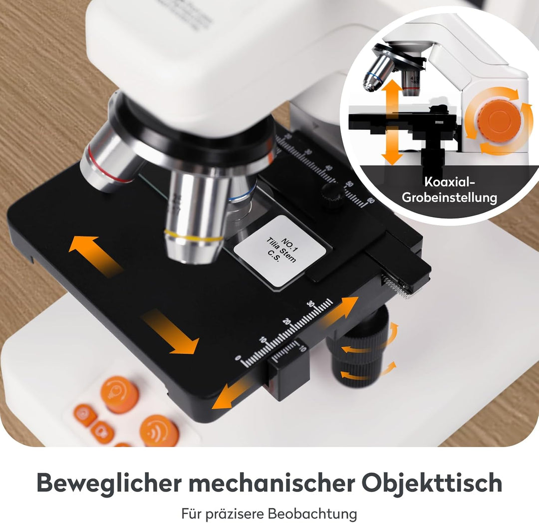 USB Digitales Mikroskop für Kinder Erwachsene, MatataStudio MT3-4 1200x Professionelles Biologisches