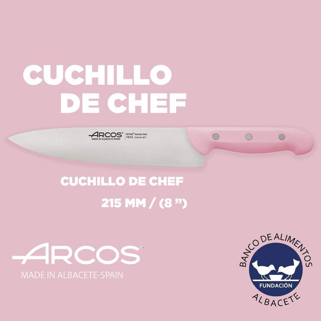 Arcos Küchenmesser-Set, Rosa, 3-teilig | Chefmesser zum Schälen von Gemüse | Limited Edition | Solid