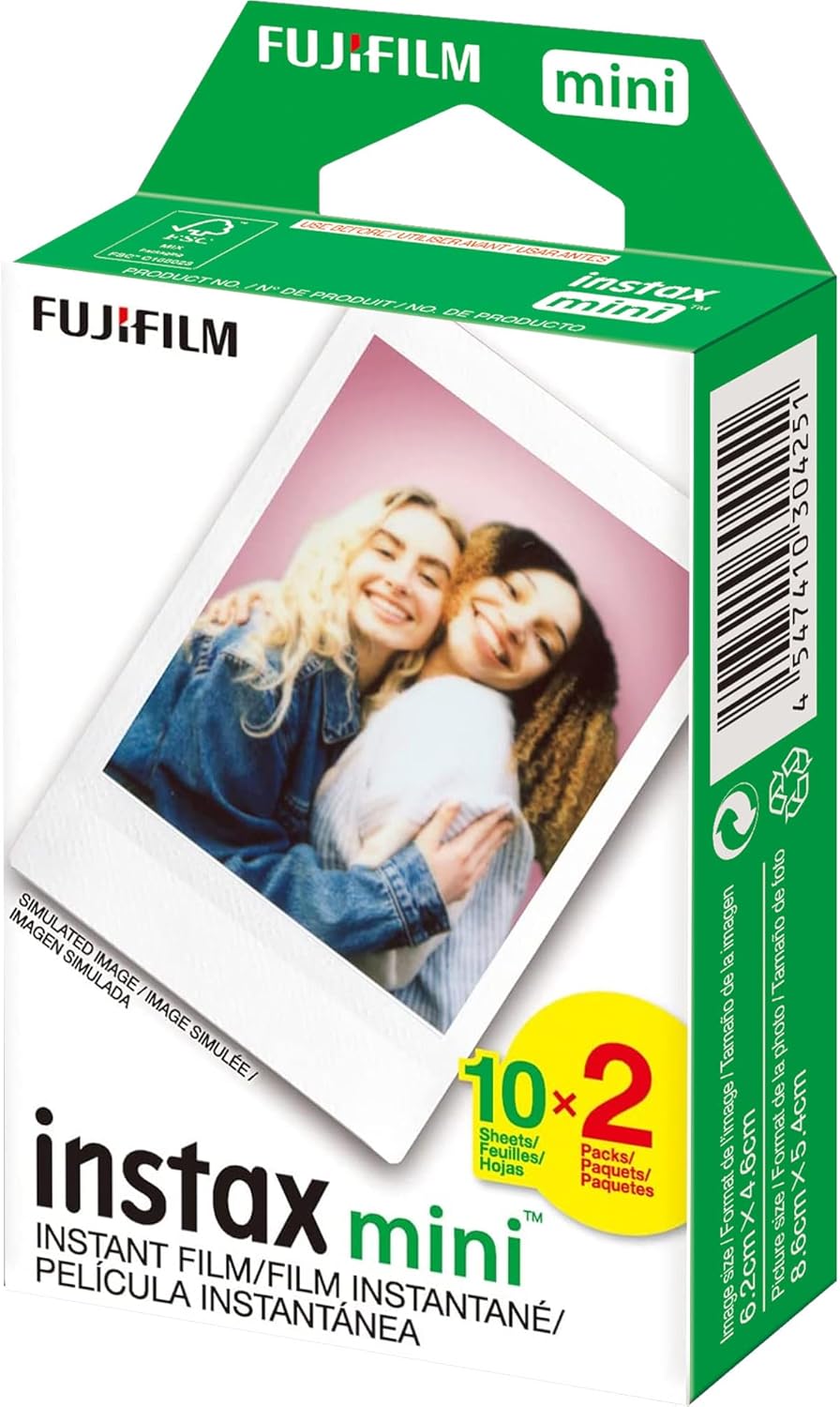 Fujifilm Instax Mini 100 Sofortbildfilm für Fuji 7s 8 25 50s 90 300 Sofortbildkamera, Share SP-1 Wei