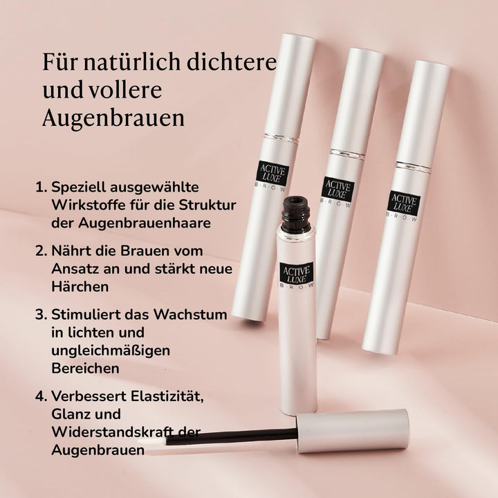 Active Luxe Augenbrauen Serum - Growth Booster Brow Serum - für Natürlich Dicke, Volle und Starke Au