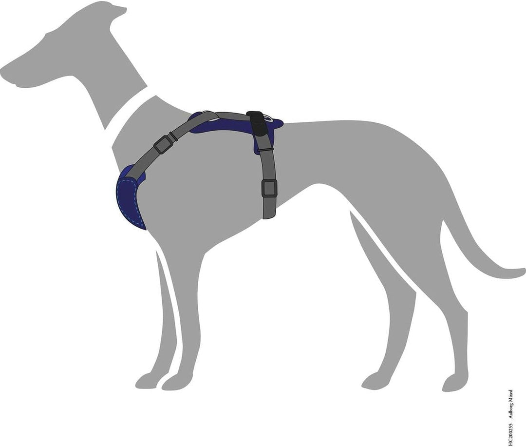 HUNTER AALBORG MIXED Hundegeschirr, M, dunkelblau/grau, 56 - 81 cm dunkelblau/grau 56 - 81 cm, dunke