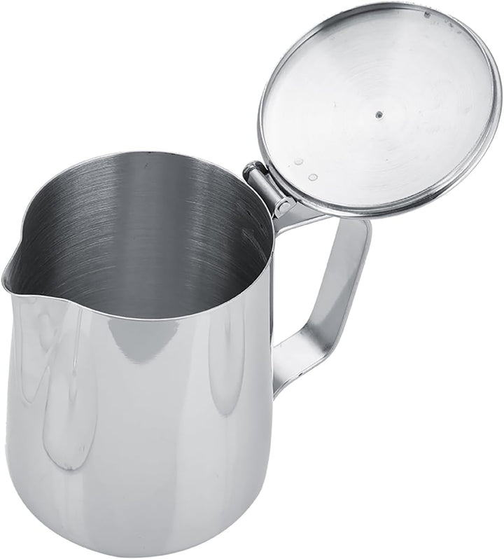 Milchkännchen mit Deckel, Milchkännchen, Milchschaumbecher, Schaumkrug, Milchkännchen, Edelstahl, Mi