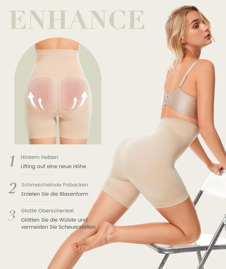 SIMIYA Bauchweg Unterhose Damen Hohe Taille Bauch Weg Shapewear Miederhose mit Bein Shaping Unterhos