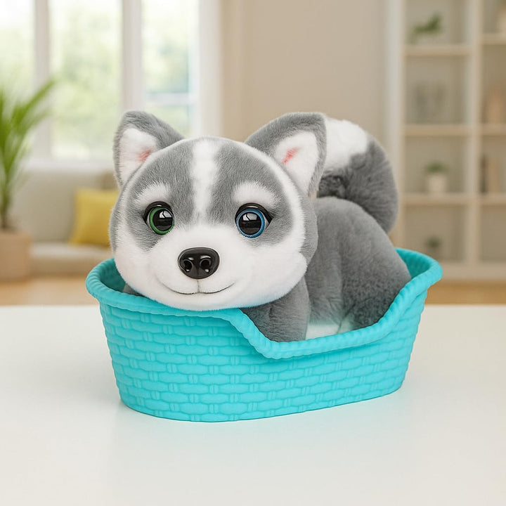 Little Live Pets My Really Real Puppy Minis – Aurora der Husky, interaktiver Puppy mit 20+ Geräusche