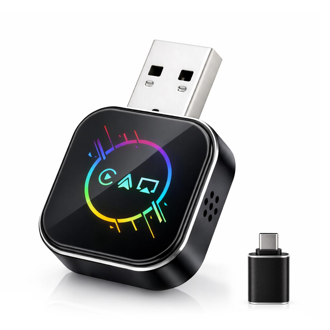 ELECROW Kabelloser CarPlay-Adapter für iPhone & Android – 3-in-1 Dualband-WiFi 2,4G/5G & Bluetooth 4