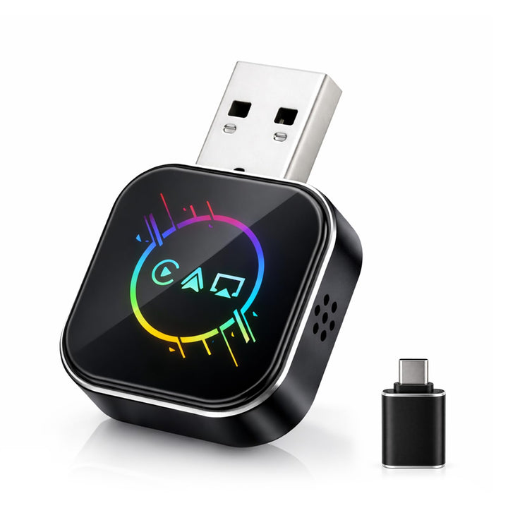 ELECROW Kabelloser CarPlay-Adapter für iPhone & Android – 3-in-1 Dualband-WiFi 2,4G/5G & Bluetooth 4