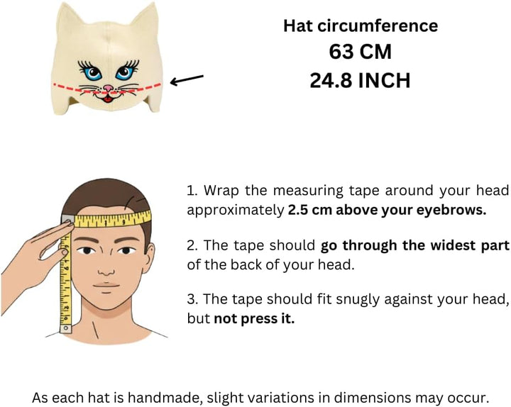 Saunahut für Damen und Herren aus Filz - Sauna Kitten Cat – Weiss Saunahut für Herren und Damen aus