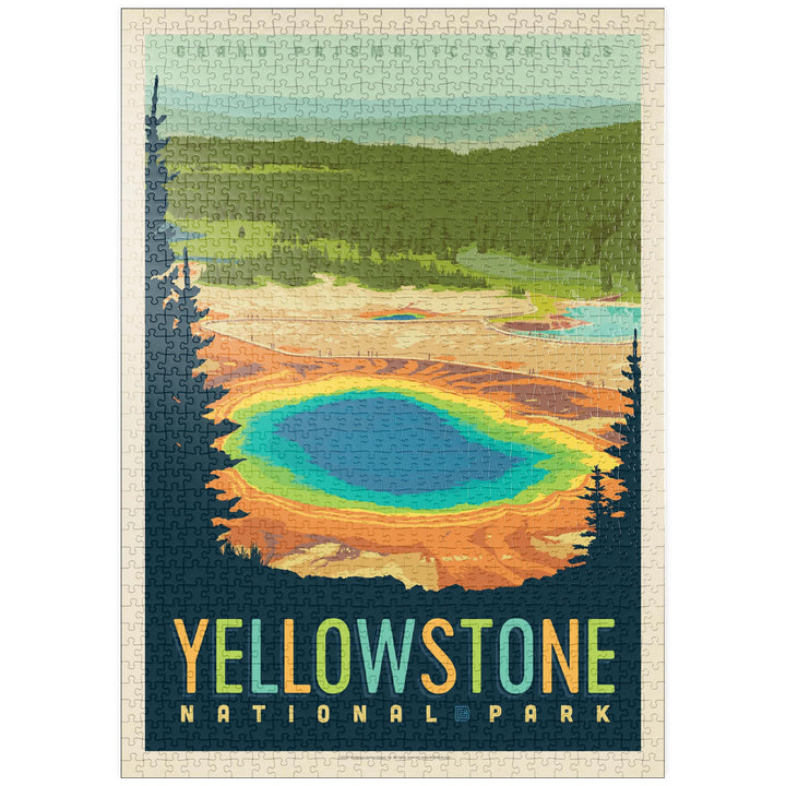 Yellowstone National Park: Grand Prismatic Springs - Premium 1000 Teile Puzzle - MyPuzzle Sonderkoll