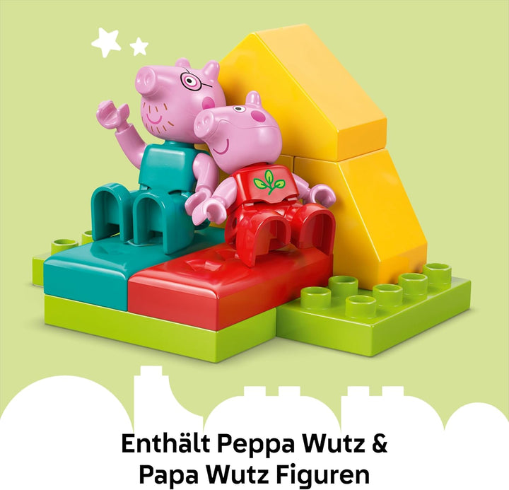 DUPLO Peppa Pig Campingausflug mit Papa Wutz – Montessori Spielzeug für Mädchen & Jungen ab 2 Jahren
