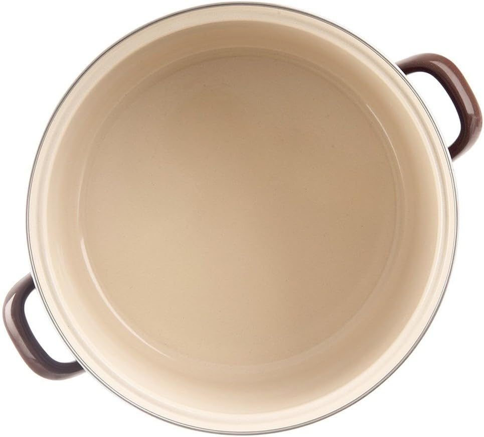 orion group Emaille-Topf Kochtopf Schmortopf emailliert braun Brown 30 cm | 10 L