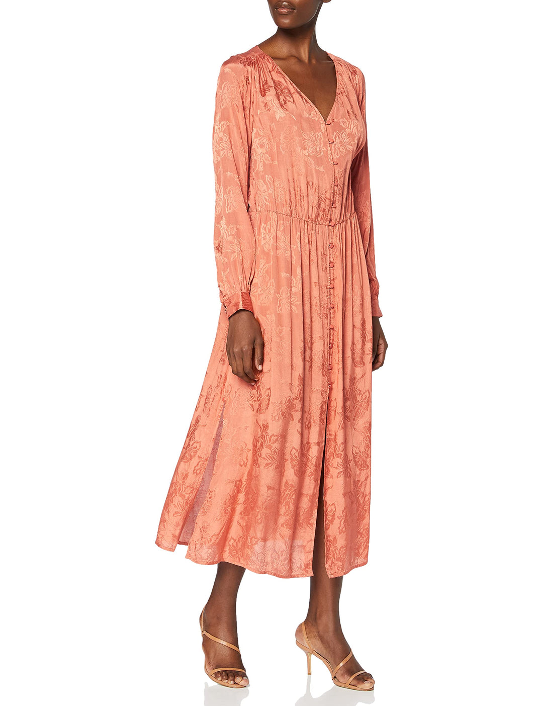 SPARKZ COPENHAGEN Damen Tia Long Dress Kleid L Orange (Terracotta ), L Orange (Terracotta )