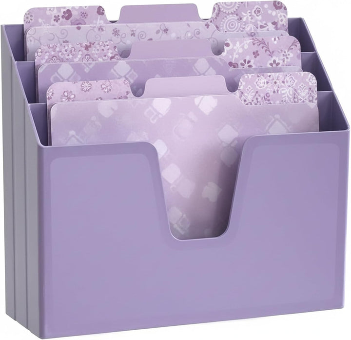 Acrimet Unterlagenhalter Dreifach Horizontalen (Solide Lila Farbe), Solide Lila