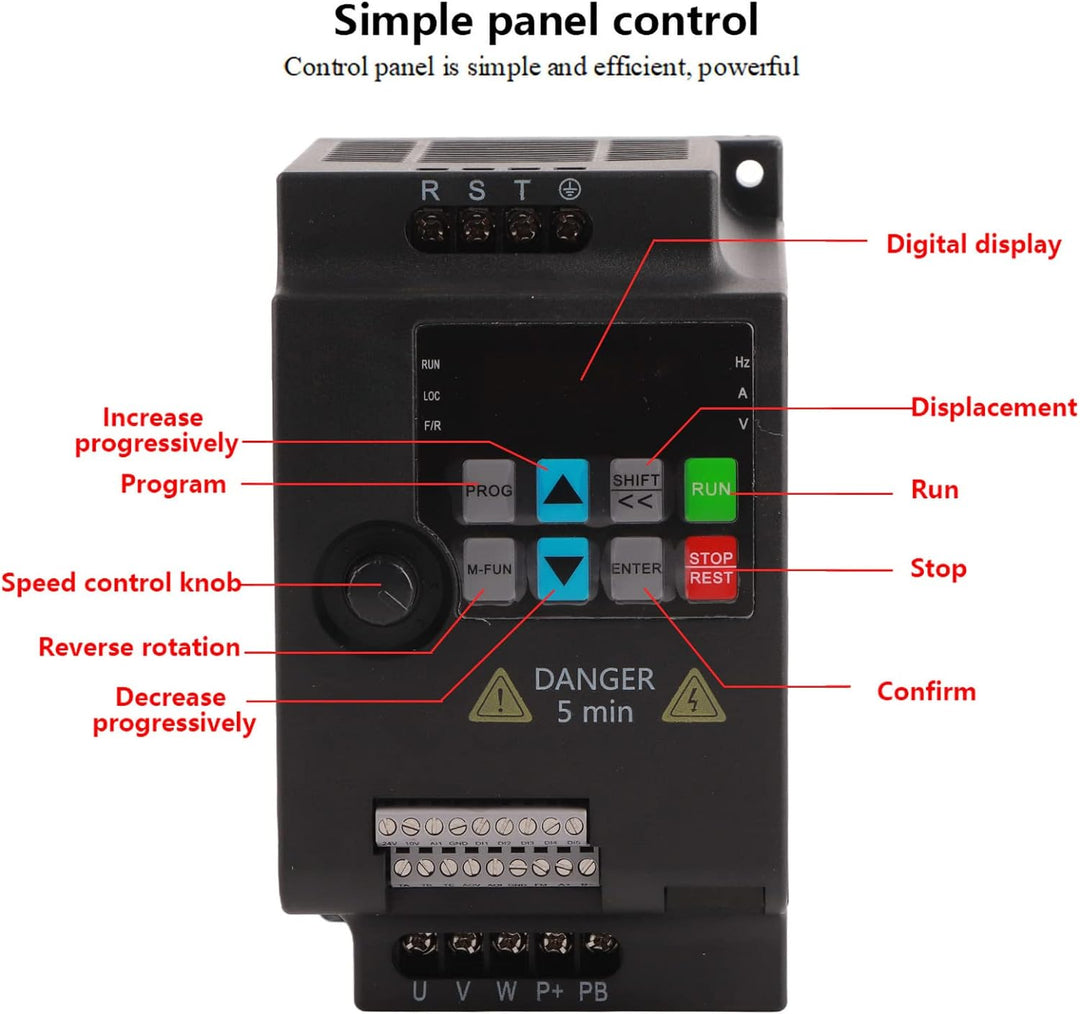 380 V 2.2kw Mini VFD Frequenzumrichter 3 phasen-Wechselstrom Wechselrichter für 3 phasen Drehstrommo