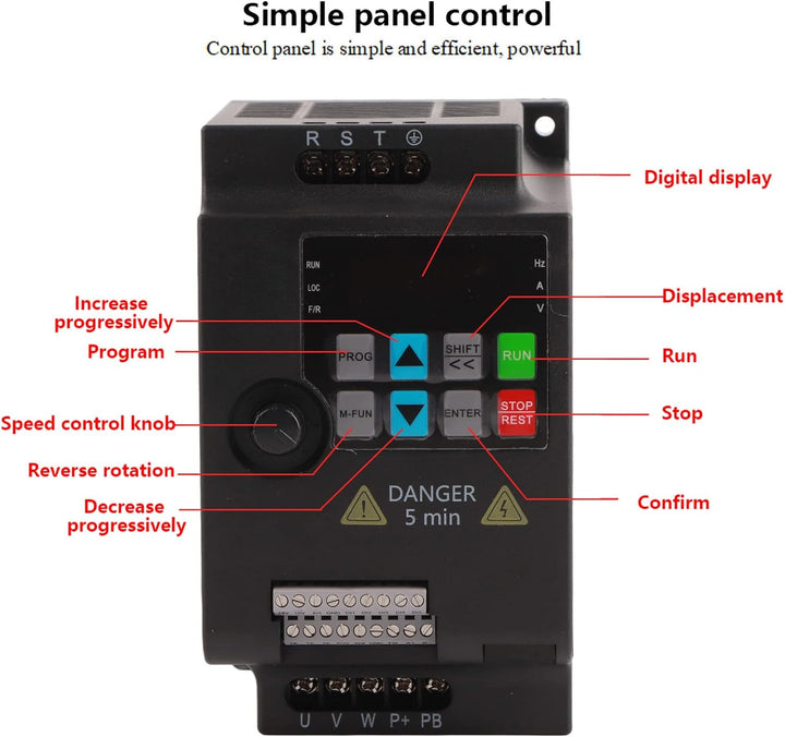 380 V 2.2kw Mini VFD Frequenzumrichter 3 phasen-Wechselstrom Wechselrichter für 3 phasen Drehstrommo