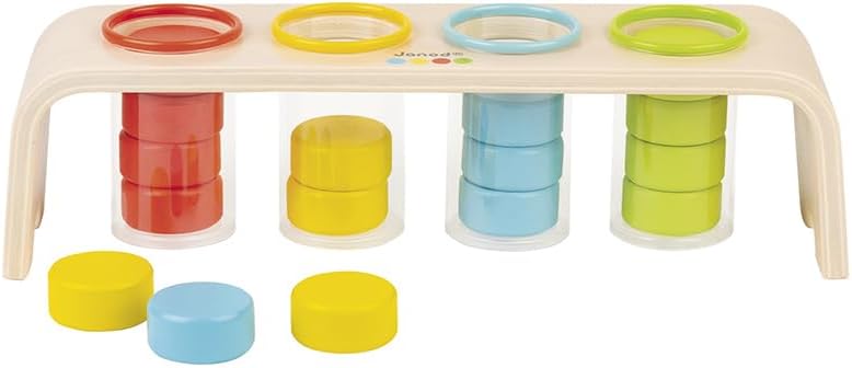 Janod - Essentiel - Sortieren der Farben - Lernspiel aus Holz Babys und Kleinkinder - Erlernen von F