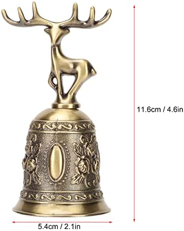 Handglocke aus Metall in Hirschform, Vintage Beschichtung, Rostfrei, Poliert, Hochzeitsglocke für Es