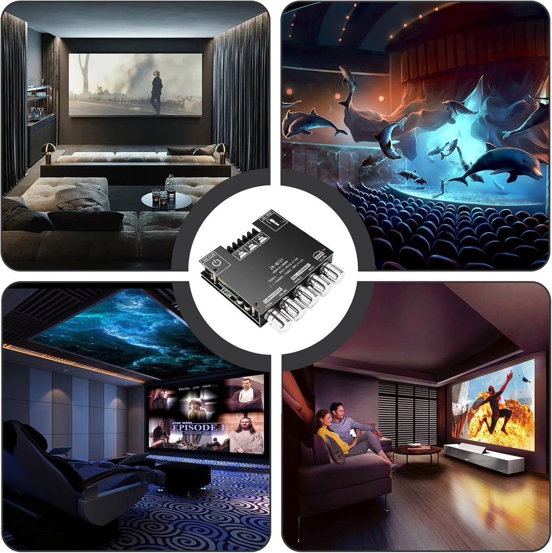 HiFi Audio Verstärker: 2x50W + 100W 2.1-Kanal-Subwoofer Verstärker-Platine-mit-bluetooth Höhen und B